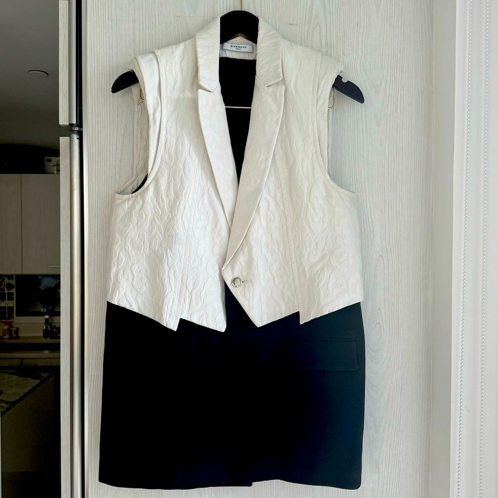 Givenchy by Riccardo Tisci Black and White Vest.